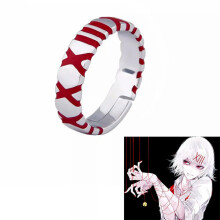 Anillo ajustable RSAMD Anime Cos Tokyo Ghoul Boy para mujer y hombre, joyería para cosplay