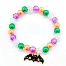 Bracelet d'Halloween Donemore, orné de perles et décoré à la main, style automnal, orange, idéal comme cadeau de Noël ou d'anniversaire.