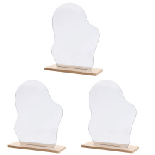 Lot de 3 miroirs décoratifs faits main en coton, de forme irrégulière et portables, en bois, pour étudiants
