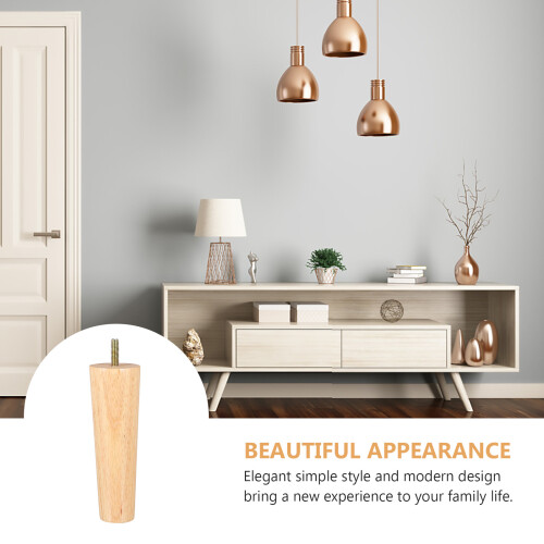 Gymnture Møbelben i tre, 13 cm, reserveben til sofa, beige 2