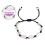 Bracciale Eease Boho Shell con ciondolo di perla sintetica per donna (nero) 3