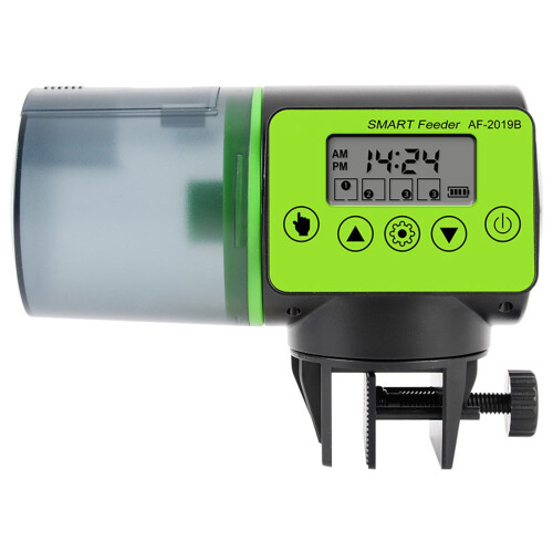 Ny automatisk foderautomat til akvarier, akvariefoderautomat med timer, LCD-skærm til kæledyr