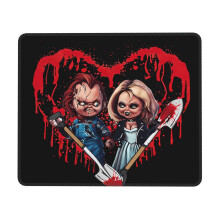 Alfombrilla de ratón Bride Of Chucky con borde de goma, alfombrilla de escritorio, bloc de notas, alfombrilla de juego multicódigo para ordenadores