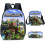 3 τεμάχια σακίδιο πλάτης Minecraft School Bag για αγόρια, σακίδια πλάτης με τσάντα messenger και 1
