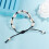 Bracciale Eease Boho Shell con ciondolo di perla sintetica per donna (nero) 2