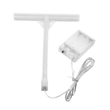Luminárias de LED para decoração de casa, letras de plástico iluminadas, luz branca quente, para usar em pé ou penduradas.