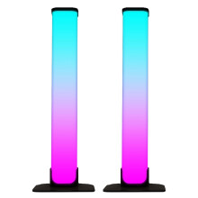 Luzes de computador Yonrjhukm com Bluetooth RGB multicoloridas para jogos, iluminação ambiente para mesa de computador com música, luzes de