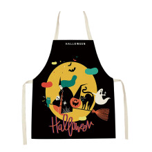 Tablier d'Halloween pour femmes, tablier mignon avec motif chat pour Halloween, tablier de chef pour femmes et hommes, tablier de cuisine pour