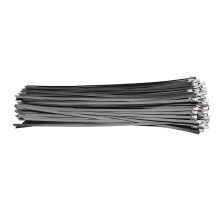 IMCBSTT 100 Stück/Lot, 4,6 mm x 300 mm PVC-beschichteter Kabelbinder aus Edelstahl SS304