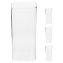ITSELFER Lot de 4 tasses en verre pour café et lait, grands verres à boire, verres à pied, verrerie de cuisine 400 ml