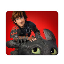 Cómo entrenar a tu dragón. Alfombrilla de ratón grande, impermeable y antideslizante con borde de bloqueo, fabricada en poliéster. Ideal para