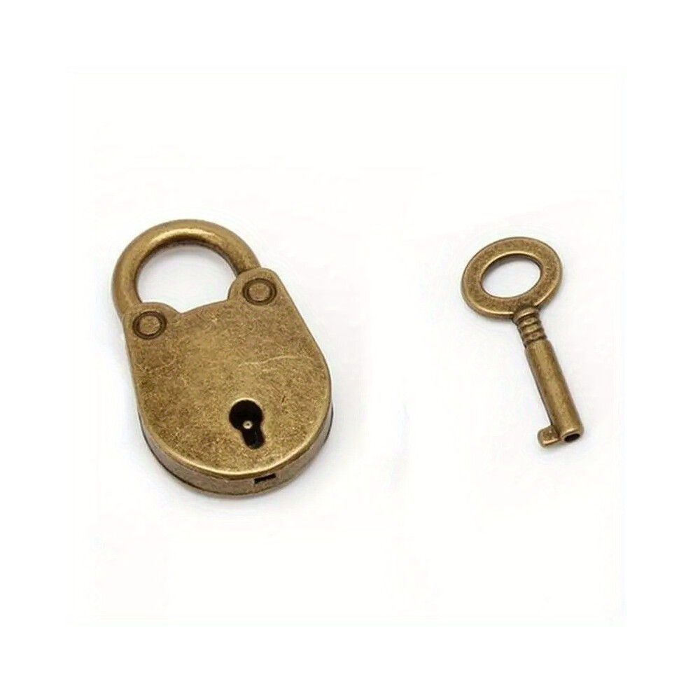 Metal Mini Antique Small Lock Padlock With Key 9425574766168