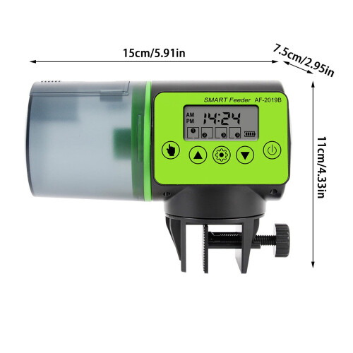 Ny automatisk foderautomat til akvarier, akvariefoderautomat med timer, LCD-skærm til kæledyr 2