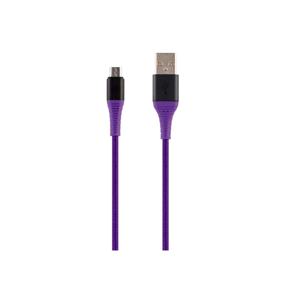 Usb 2.0 Ro Type-B To Type-A Charge And Sync Cable - Durable, Nylon-Braid, 3 Feet, - Atlasflex Purple 9425574764959