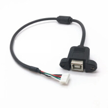 Câble USB Print B femelle vers terminal PH2.0 5 broches avec support pour carte mère (0,35 m).