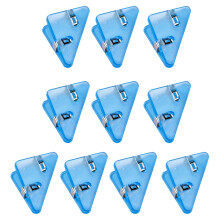 Hesroicy Multifunctional Transparent Triangle Clips - Reusable Desktop Binder Clips for Office