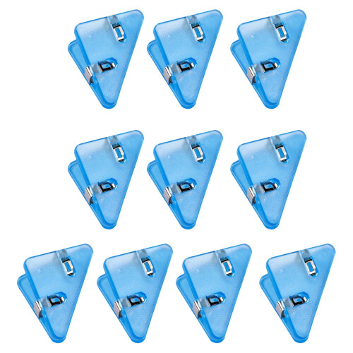 Hesroicy Multifunctional Transparent Triangle Clips - Reusable Desktop Binder Clips for Office