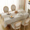 Τραπεζομάντιλο Laolitou Rustic Cotton Linen Waterproof, Τραπεζομάντιλο από λινάτσα για τραπεζαρία 3