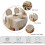 Τραπεζομάντιλο Laolitou Rustic Cotton Linen Waterproof, Τραπεζομάντιλο από λινάτσα για τραπεζαρία 6