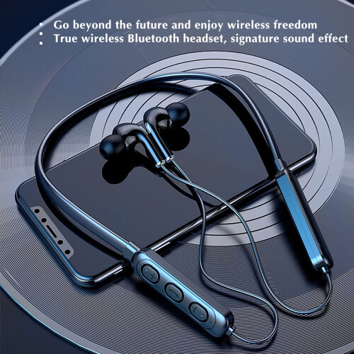 Cuffie Bluetooth Quinlirra BT-71 da collo 5.0, wireless, per sport e corsa. 2