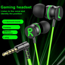 Écouteurs intra-auriculaires SUSUchens 3,5 mm avec micro antibruit, son dynamique, fil de laiton massif, pour jeux sur téléphone, vert