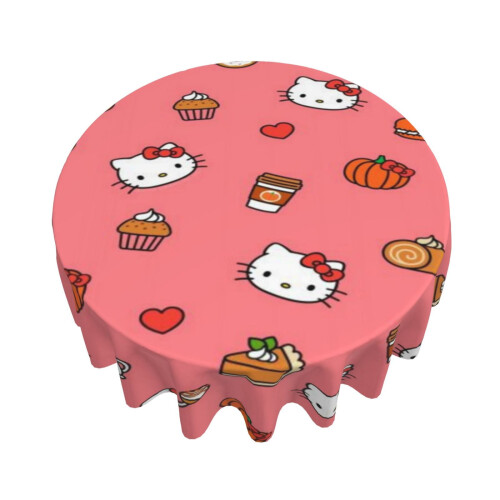 Τραπεζομάντιλο Hello Kitty ορθογώνιο, ανθεκτικό στο νερό, αντιρυτιδικό, αδιάβροχο, 2