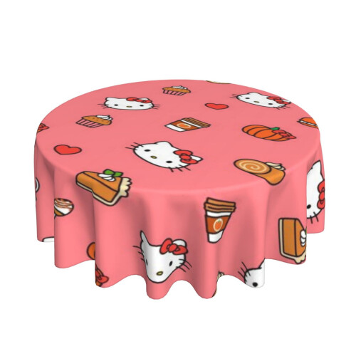 Τραπεζομάντιλο Hello Kitty ορθογώνιο, ανθεκτικό στο νερό, αντιρυτιδικό, αδιάβροχο, 1