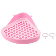 Toilet Litter Tray,Small Animal Toilet Corner Potty, Pet Litter Trays Corner for , Hamster (Pink)