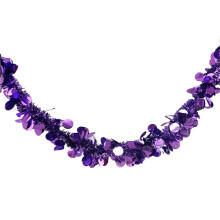 Christmas Tinsel Garland 2m Purple Metallic Twist for Tree Wedding and Party Decorations