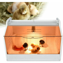 Large Chicken Brooder Box with Heating Lamp and Ventilation for Chicks Ducks 78x40x42cm
