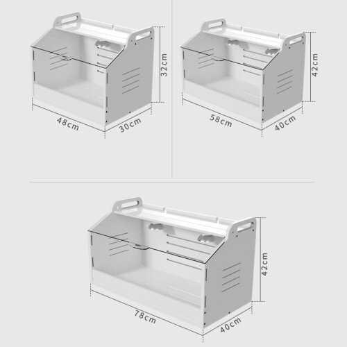 Chicken Brooder Box with Heat Lamp and Temp Controller, EasyClean PVC Chick Cage 58x40x42cm 1