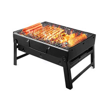 Portable Charcoal Grill Stainless Steel Foldable BBQ for Camping, Outdoor Cooking and Picnic