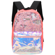 Läpäistävä glitter-paljettireppu tytöille, 3D-glitter-applikaatiot holografisilla koristeilla, säädettävä laukku monitoimisella