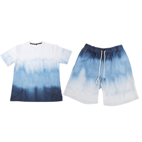 Πουκάμισα Tie-Dye για άνδρες, Πολύ μακριά μπλουζάκια με ρυθμιζόμενο κορδόνι και 2