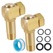 2 Stück Ersatzteile aus Messing für Gartenschlauchaufroller, drehbarer Winkelverbinder, robuster Adapter für verschiedene Schläuche