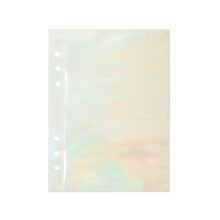 Hesroicy Transparent Album Inner Page - 10Pcs 6-Hole 2/4 Grid DIY Scrapbooking Loose Leaf A5 Stencil Storage Book Binder Sleeve