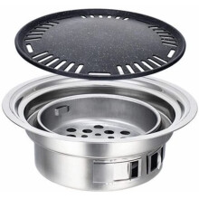 Portable Stainless Steel Charcoal BBQ Grill with Non Stick Surface for Outdoor Camping Cooking