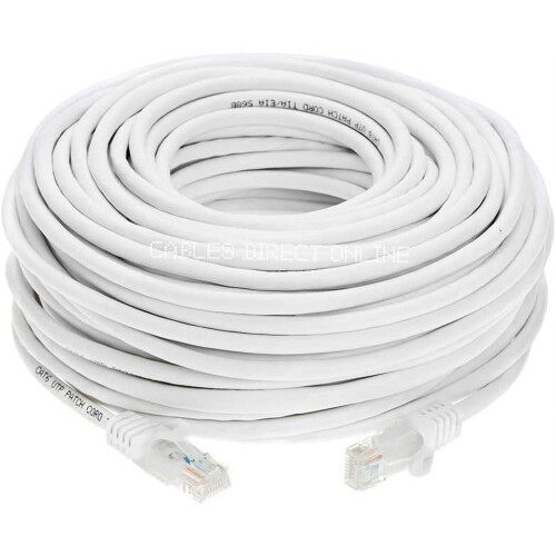 Sieťový patch kábel Snagless Cat5e Ethernet, biely, 1,5 m