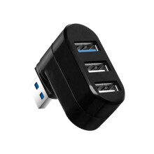 Zonghan 3-poorts USB 3.0 minihub met 90/180 graden draaibare plug-and-play hot-plugging high-speed splitter voor MacBook Pro pc laptop