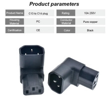 PRO PRAVÝ IEC UP IEC320C14 až C13 pro nástěnný LCD TV, C13 až C14, IEC320