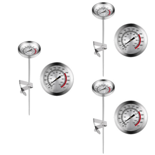 3 stk. friturestegt grydetermometer madtermometer sliktermometer rumtermometer kødtermometer