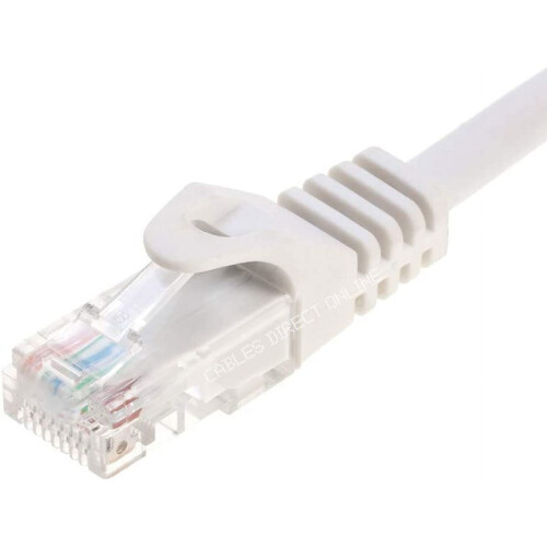 Sieťový patch kábel Snagless Cat5e Ethernet, biely, 1,5 m 2