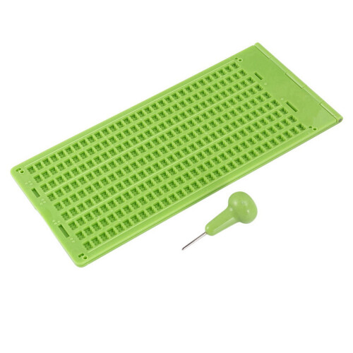 Κιτ γραφής και γραφίδας Braille 2X9Lines30Cells από πλαστικό Braille για τυφλούς 2