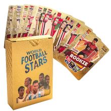 World Football Stars 55 db limitált kiadású műanyag futballkártya (FMY) Arany