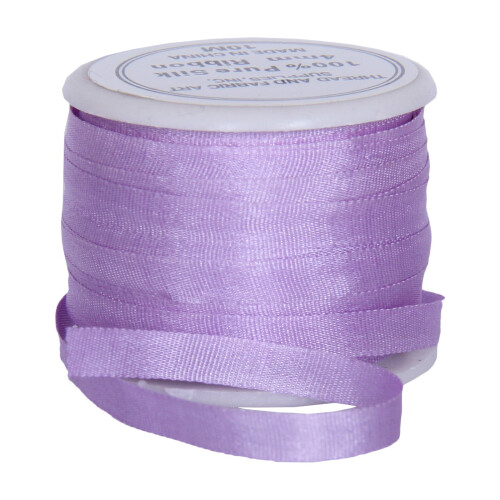 Κορδέλα από 100% καθαρό μετάξι από την Threadart - 4 χιλ. Lt Purple - Νο. 574 - 3 μεγέθη - 50