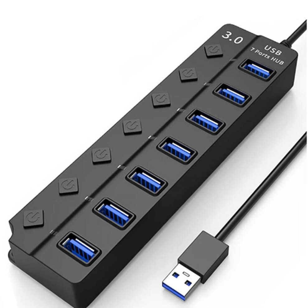 Seven Port Switch Hub3.0 Seven Port Splitter Hub Four Port Expander Usb Computer Splitter Single Port 3.0 Hub 9395123968209
