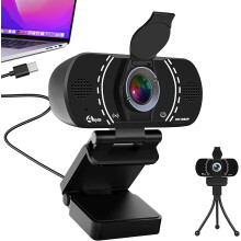 Kamera internetowa 1080p – kamera internetowa z obiektywem szerokokątnym 110 stopni, Full HD, Plug and Play, kamera USB