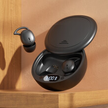 Txmfgh draadloze oordopjes: volledig draadloze Bluetooth 5.4-oordopjes met draadloos opladen, zweetbestendig en met bas (zwart, beige, wit)