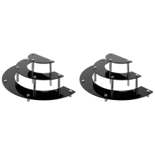 2 soportes de acrílico para exhibición, soporte para cupcakes de 3 niveles en color negro, organizador de postres en forma de media luna.