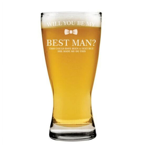 Ποτήρι μπύρας Pilsner 15oz Δώρο Με έκανε να το κάνω αυτό Θα είσαι η πρόταση κουμπάρου